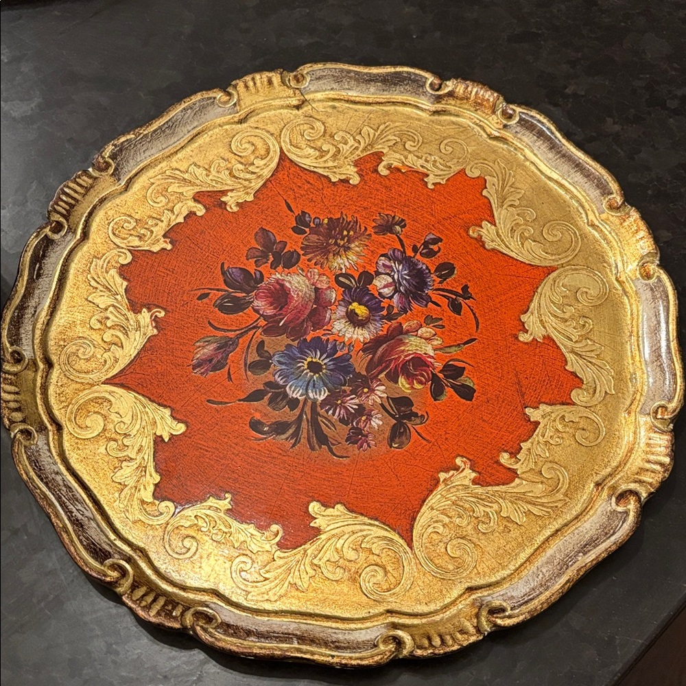 Vintage Floral Florentine Tray